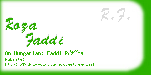 roza faddi business card